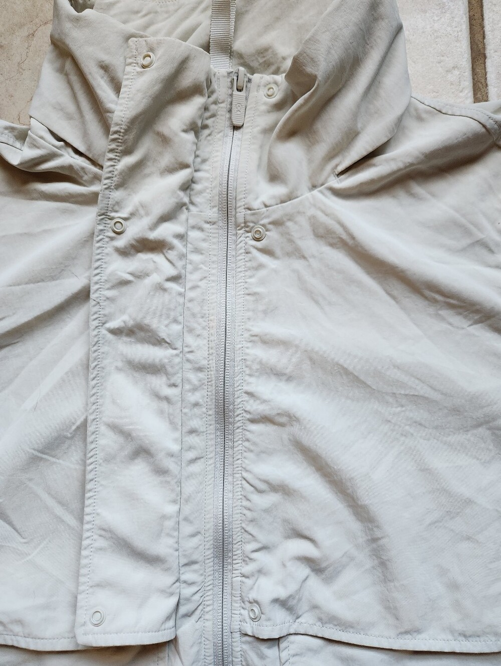 Lululemon Always Effortless Jacket Off White Cream Neutral Size 12 High Neck Zip - Picture 6 of 16